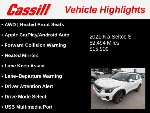 Another view of 2021 Kia Seltos S for sale in Cedar Rapids, IA at Cassill Motors