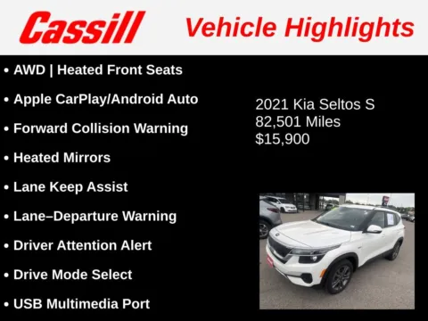 Another view of 2021 Kia Seltos S for sale in Cedar Rapids, IA at Cassill Motors