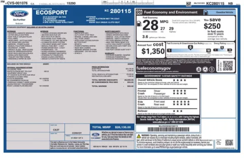 Photos of 2019 Ford EcoSport SE for sale in Cedar Rapids, IA at Cassill Motors