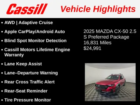 Another view of 2025 Mazda CX-50 2.5 S Preferred Package for sale in Cedar Rapids, IA at Cassill Motors