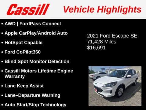 Another view of 2021 Ford Escape SE for sale in Cedar Rapids, IA at Cassill Motors