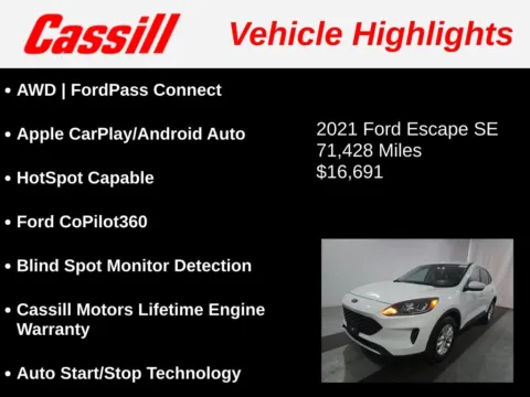 Another view of 2021 Ford Escape SE for sale in Cedar Rapids, IA at Cassill Motors