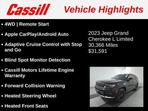 Another view of 2023 Jeep Grand Cherokee L Limited for sale in Cedar Rapids, IA at Cassill Motors