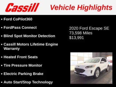 Another view of 2020 Ford Escape SE for sale in Cedar Rapids, IA at Cassill Motors