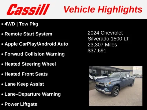 Another view of 2024 Chevrolet Silverado 1500 LT for sale in Cedar Rapids, IA at Cassill Motors