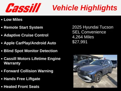 Another view of 2025 Hyundai Tucson SEL Convenience for sale in Cedar Rapids, IA at Cassill Motors