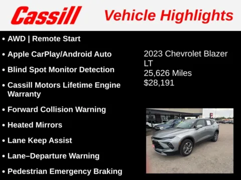 Another view of 2023 Chevrolet Blazer LT for sale in Cedar Rapids, IA at Cassill Motors