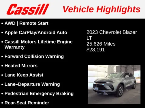 Another view of 2023 Chevrolet Blazer LT for sale in Cedar Rapids, IA at Cassill Motors