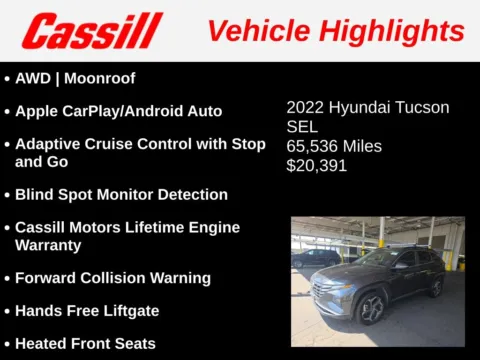 Another view of 2022 Hyundai Tucson SEL for sale in Cedar Rapids, IA at Cassill Motors