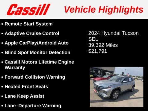 Another view of 2024 Hyundai Tucson SEL for sale in Cedar Rapids, IA at Cassill Motors