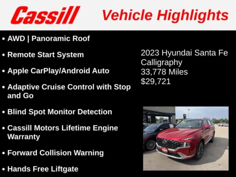 Another view of 2023 Hyundai Santa Fe Calligraphy for sale in Cedar Rapids, IA at Cassill Motors