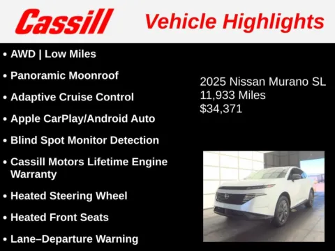 Another view of 2025 Nissan Murano SL for sale in Cedar Rapids, IA at Cassill Motors