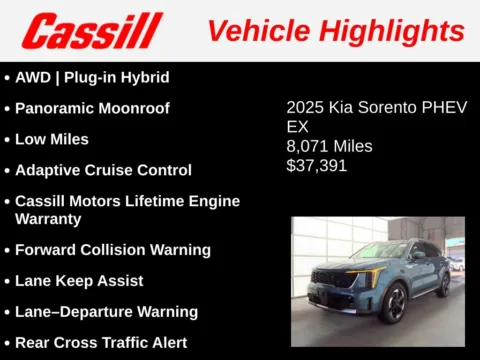 Another view of 2025 Kia Sorento Plug-In Hybrid EX for sale in Cedar Rapids, IA at Cassill Motors