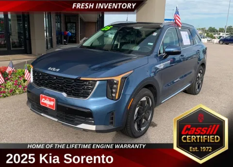 Blue 2025 Kia Sorento Plug-In Hybrid EX for sale in Cedar Rapids, IA