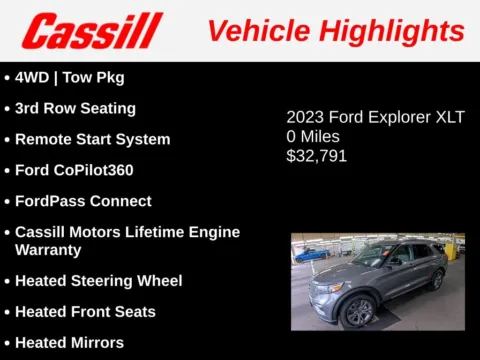 Another view of 2023 Ford Explorer XLT for sale in Cedar Rapids, IA at Cassill Motors