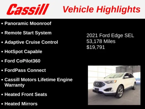 Another view of 2021 Ford Edge SEL for sale in Cedar Rapids, IA at Cassill Motors
