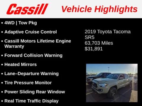 Another view of 2019 Toyota Tacoma SR5 for sale in Cedar Rapids, IA at Cassill Motors