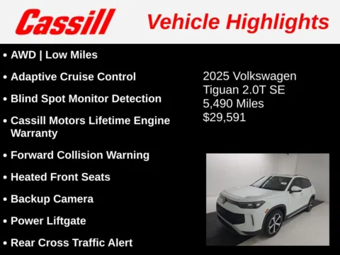 Another view of 2025 Volkswagen Tiguan 2.0T SE for sale in Cedar Rapids, IA at Cassill Motors
