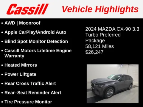 Another view of 2024 Mazda CX-90 3.3 Turbo Preferred for sale in Cedar Rapids, IA at Cassill Motors