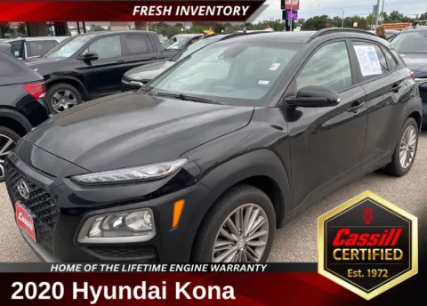 Black 2020 Hyundai Kona SEL Plus for sale in Cedar Rapids, IA