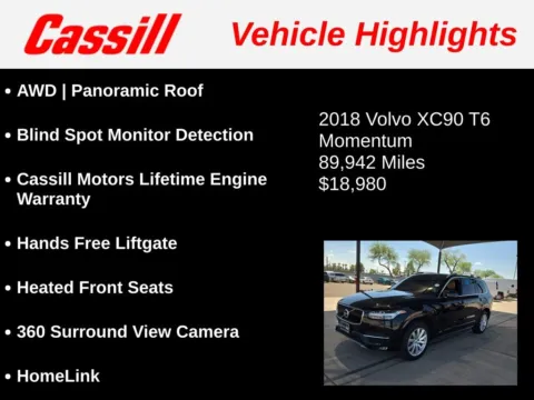 Another view of 2018 Volvo XC90 T6 Momentum for sale in Cedar Rapids, IA at Cassill Motors