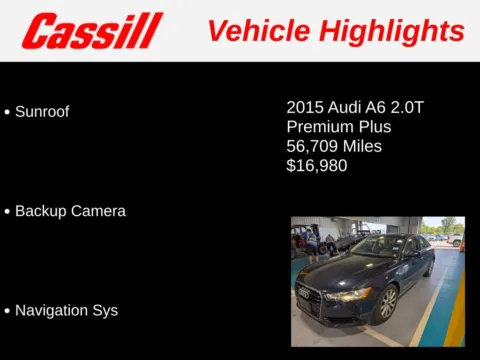 Another view of 2015 Audi A6 2.0T Premium Plus for sale in Cedar Rapids, IA at Cassill Motors