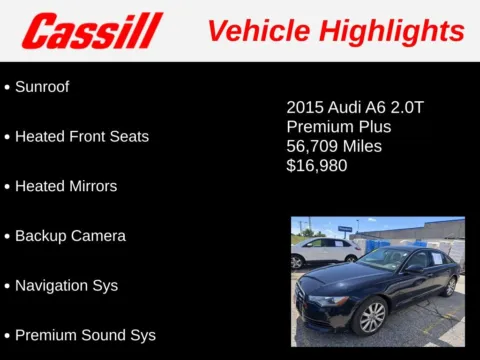 Another view of 2015 Audi A6 2.0T Premium Plus for sale in Cedar Rapids, IA at Cassill Motors