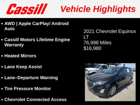 Another view of 2021 Chevrolet Equinox LT for sale in Cedar Rapids, IA at Cassill Motors