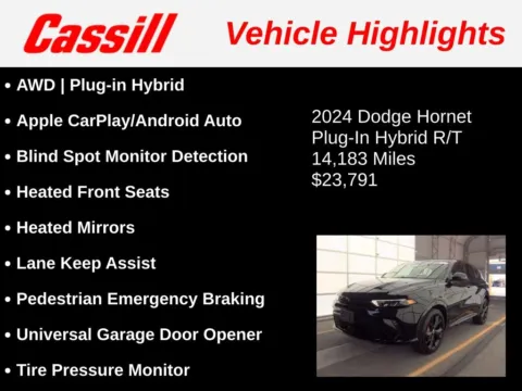 Another view of 2024 Dodge Hornet R/T for sale in Cedar Rapids, IA at Cassill Motors