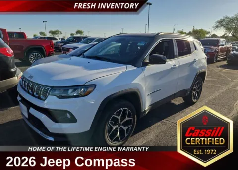 White 2026 Jeep Compass Limited for sale in Cedar Rapids, IA