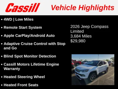 Another view of 2026 Jeep Compass Limited for sale in Cedar Rapids, IA at Cassill Motors