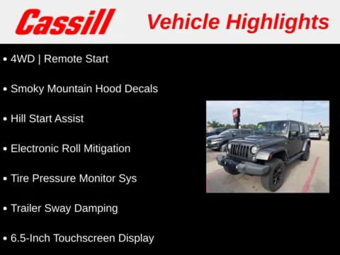 Another view of 2017 Jeep Wrangler Unlimited Sahara for sale in Cedar Rapids, IA at Cassill Motors