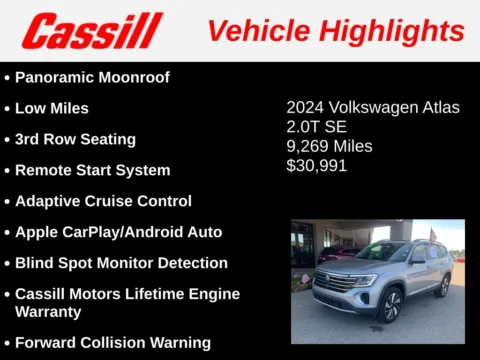 Another view of 2024 Volkswagen Atlas 2.0T SE w/Technology for sale in Cedar Rapids, IA at Cassill Motors