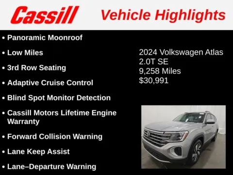 Another view of 2024 Volkswagen Atlas 2.0T SE w/Technology for sale in Cedar Rapids, IA at Cassill Motors