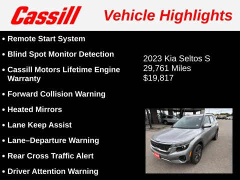 Another view of 2023 Kia Seltos S for sale in Cedar Rapids, IA at Cassill Motors