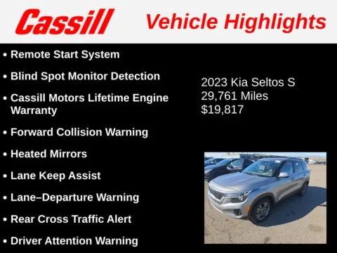 Another view of 2023 Kia Seltos S for sale in Cedar Rapids, IA at Cassill Motors