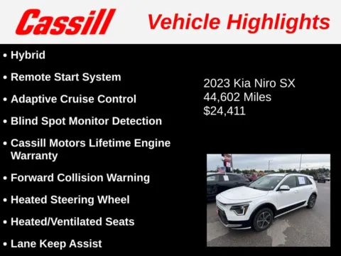 Another view of 2023 Kia Niro SX for sale in Cedar Rapids, IA at Cassill Motors