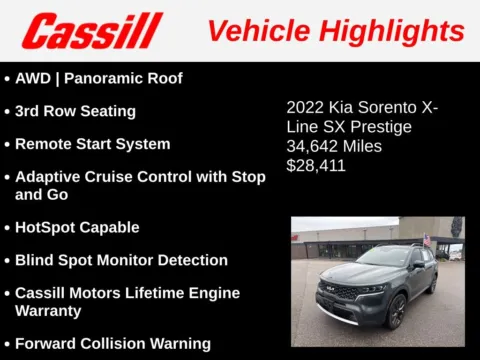 Another view of 2022 Kia Sorento X-Line SX Prestige for sale in Cedar Rapids, IA at Cassill Motors