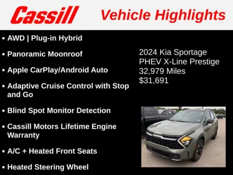 Another view of 2024 Kia Sportage Plug-In Hybrid X-Line Prestige for sale in Cedar Rapids, IA at Cassill Motors