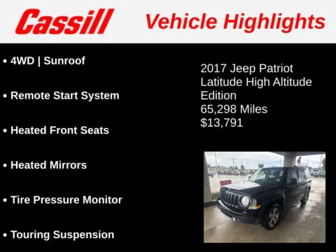 Another view of 2017 Jeep Patriot Latitude for sale in Cedar Rapids, IA at Cassill Motors