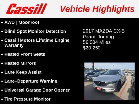 Another view of 2017 Mazda CX-5 Grand Touring for sale in Cedar Rapids, IA at Cassill Motors