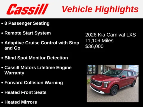 Another view of 2026 Kia Carnival LXS for sale in Cedar Rapids, IA at Cassill Motors