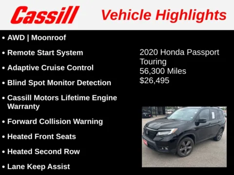Another view of 2020 Honda Passport Touring for sale in Cedar Rapids, IA at Cassill Motors