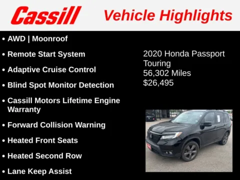 Another view of 2020 Honda Passport Touring for sale in Cedar Rapids, IA at Cassill Motors