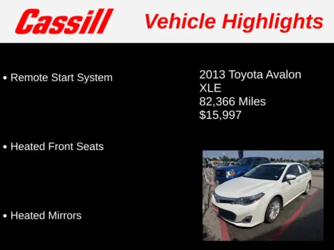 Another view of 2013 Toyota Avalon XLE for sale in Cedar Rapids, IA at Cassill Motors