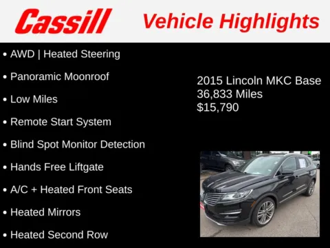 Another view of 2015 Lincoln MKC for sale in Cedar Rapids, IA at Cassill Motors