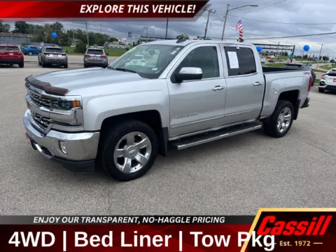 Silver 2018 Chevrolet Silverado 1500 LTZ for sale in Cedar Rapids, IA