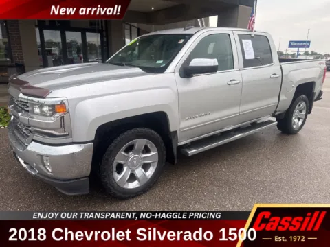 Silver 2018 Chevrolet Silverado 1500 LTZ for sale in Cedar Rapids, IA