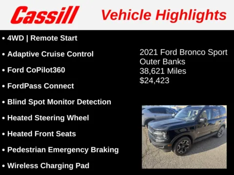 Another view of 2021 Ford Bronco Sport Outer Banks for sale in Cedar Rapids, IA at Cassill Motors
