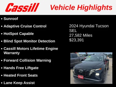 Another view of 2024 Hyundai Tucson SEL for sale in Cedar Rapids, IA at Cassill Motors